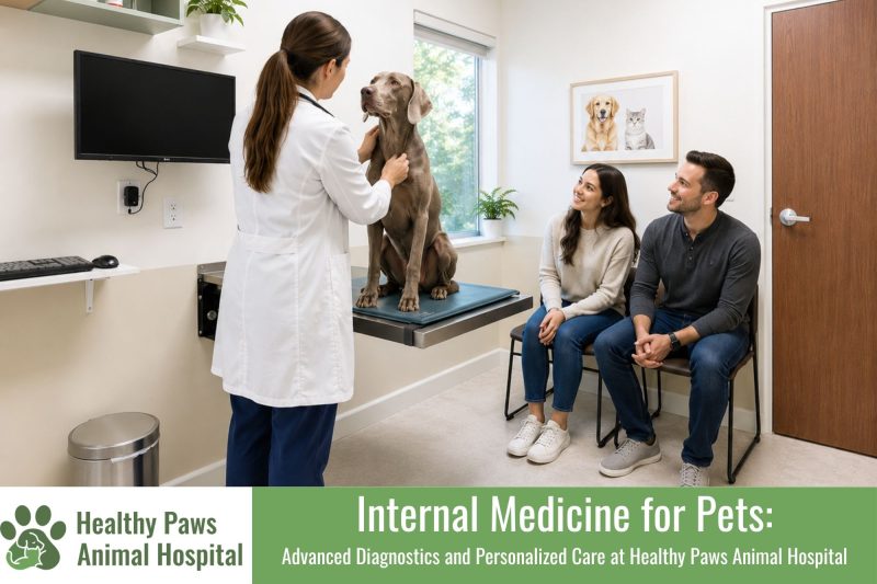 Internal Medicine for Pets: Advanced Diagnostics and Personalized Care at Healthy Paws Animal Hospital
